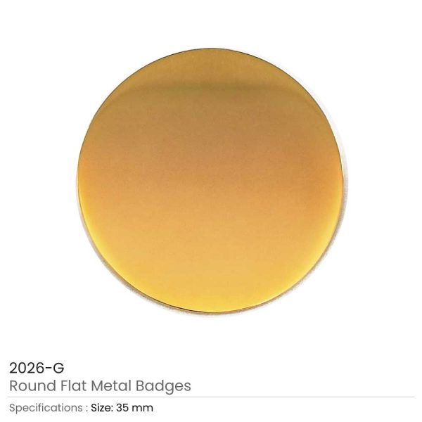 50 Round Flat Metal Badges