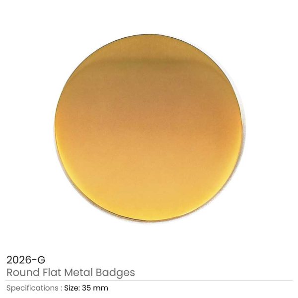 4000 Round Flat Metal Badges
