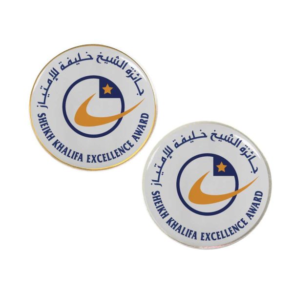 50 Round Flat Metal Badges