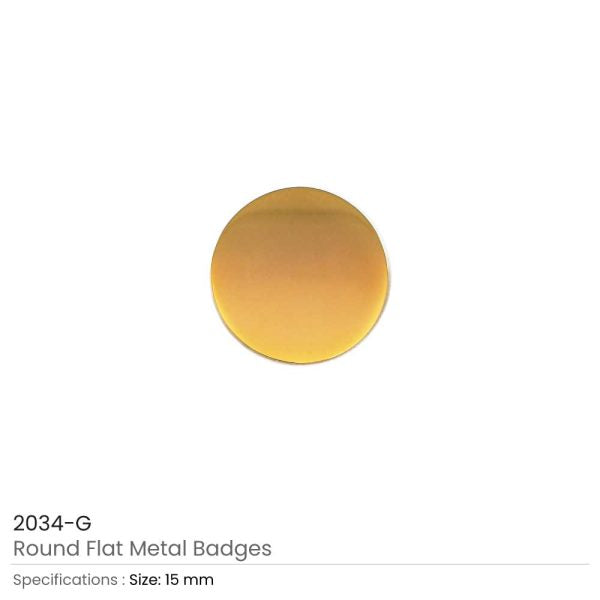 250 Round Flat Metal Badges