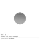 250 Round Flat Metal Badges