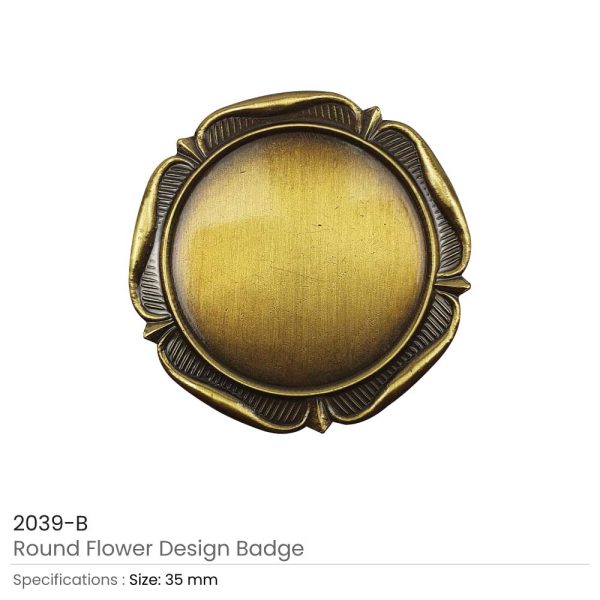 250 Round Flower Design Logo Badges