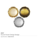 250 Round Flower Design Logo Badges