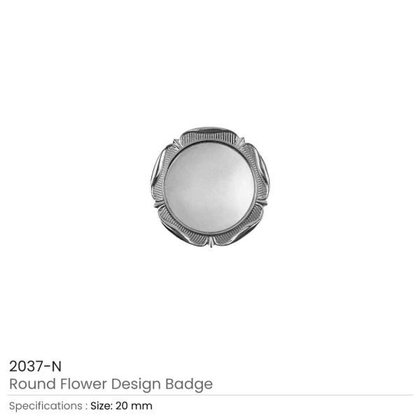 250 Round Flower Design Logo Badges