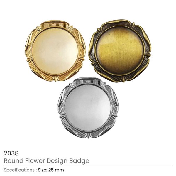 50 Round Flower Design Logo Badges