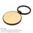 200 Metal Keychain with Bamboo