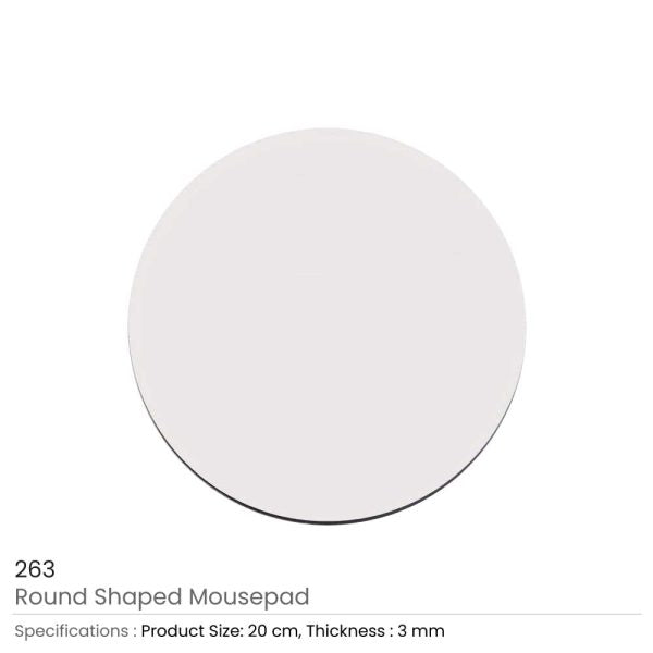 50 Mouse Pads in Round Shape