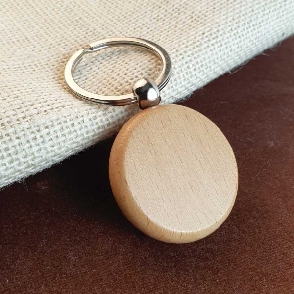 50 Round Wooden Keychains