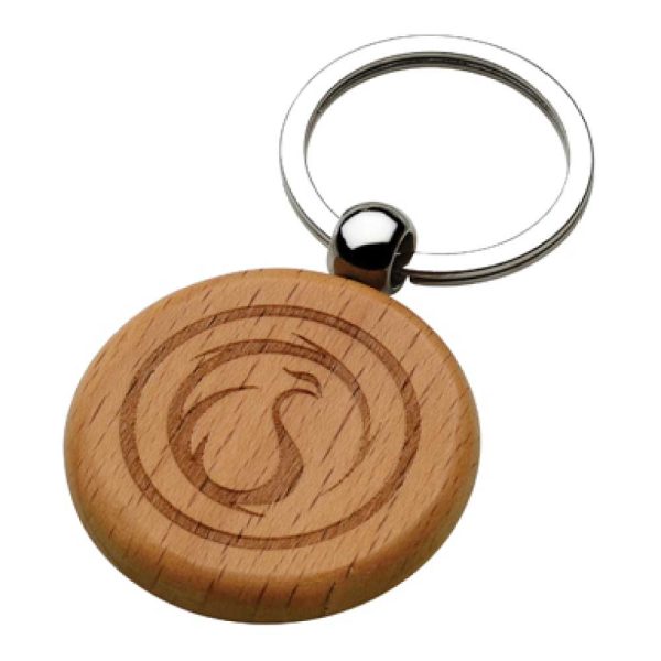 50 Round Wooden Keychains