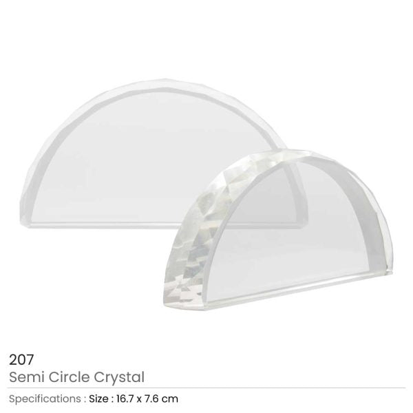 50 Semi Circle Crystals
