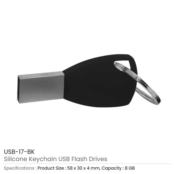 1000 Silicone Keychain USB Flash 8GB