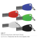 1000 Silicone Keychain USB Flash 8GB