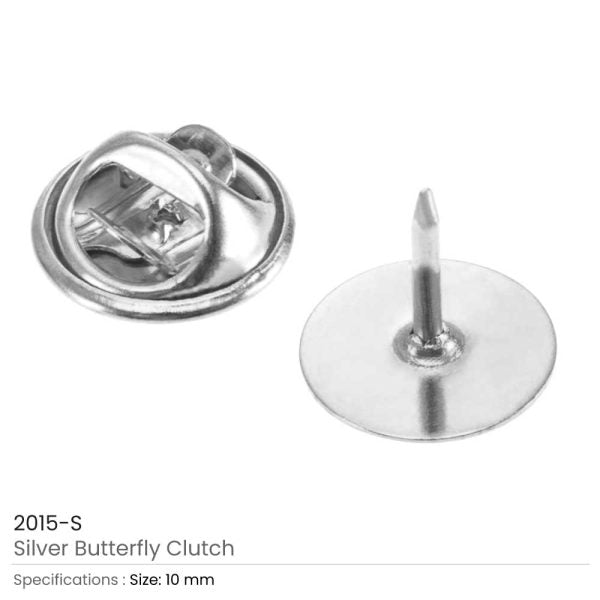 50 Silver Butterfly Clutch