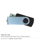 500 Silver Swivel USB Flash Drives