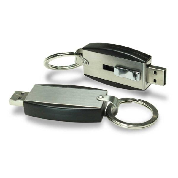 50 Slide Button USB with Key Holder 16GB