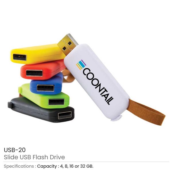 500 Slide Button USB Flash