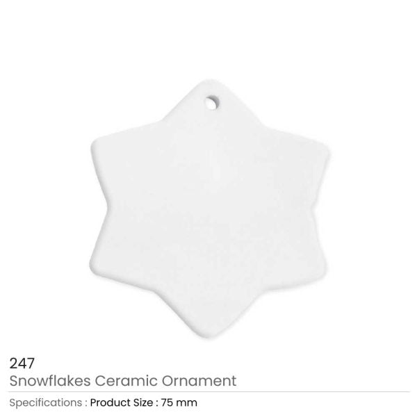 100 Snowflake Ceramic Ornaments