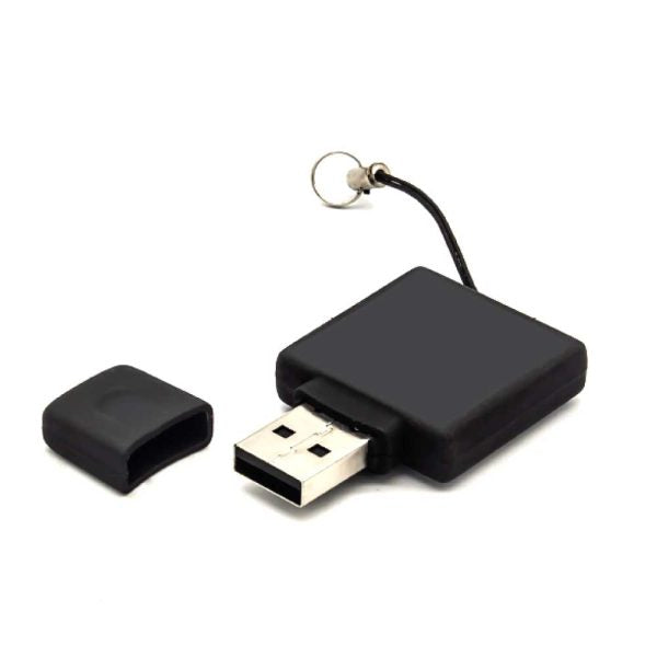 50 Square Black Rubberized USB Flash Drives 32GB