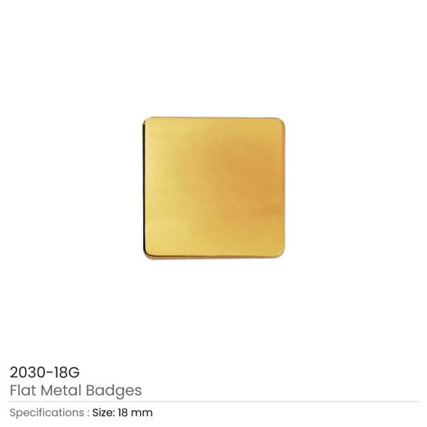 250 Square Flat Metal Badges