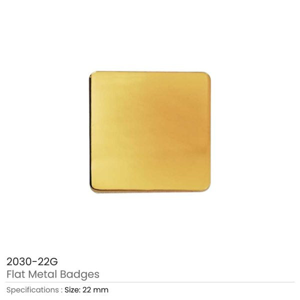 250 Square Flat Metal Badges
