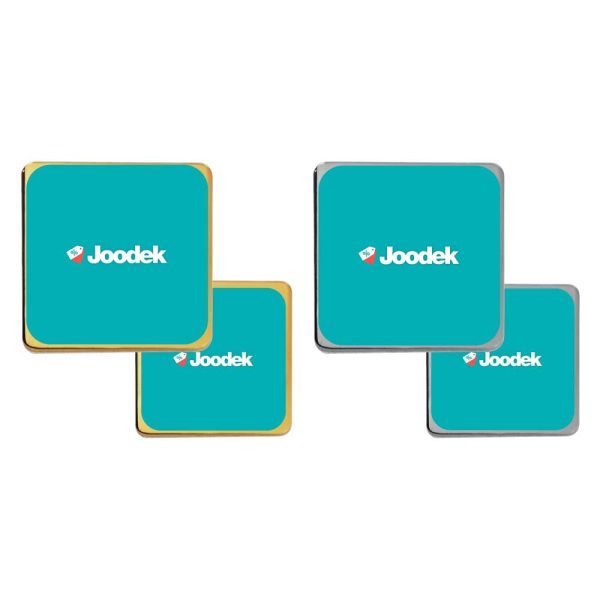 250 Square Flat Metal Badges