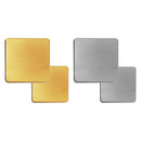 250 Square Flat Metal Badges