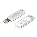 500 Thin White Metal Case USB Flash