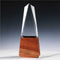 12 Tower Shaped Crystal Awards with Wooden Base