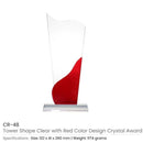 10 Tower Shaped Crystal Awards