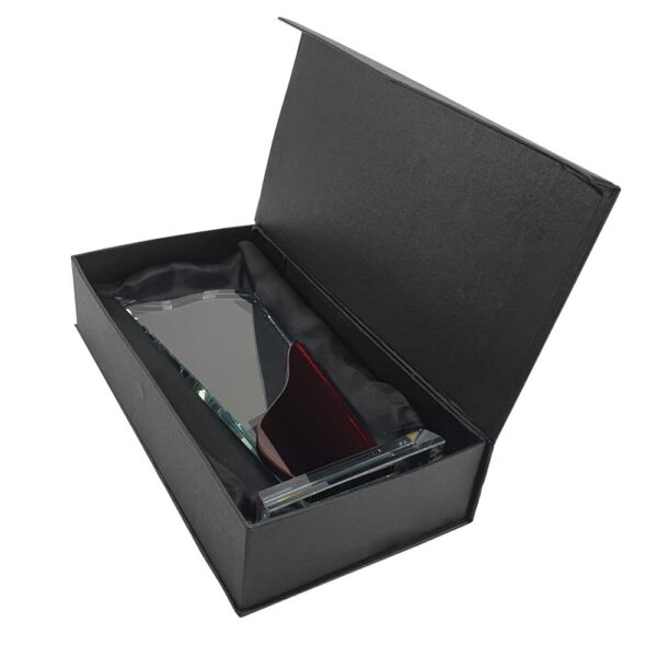 50 Tower Shaped Crystal Awards, Clear & Red Design with Box