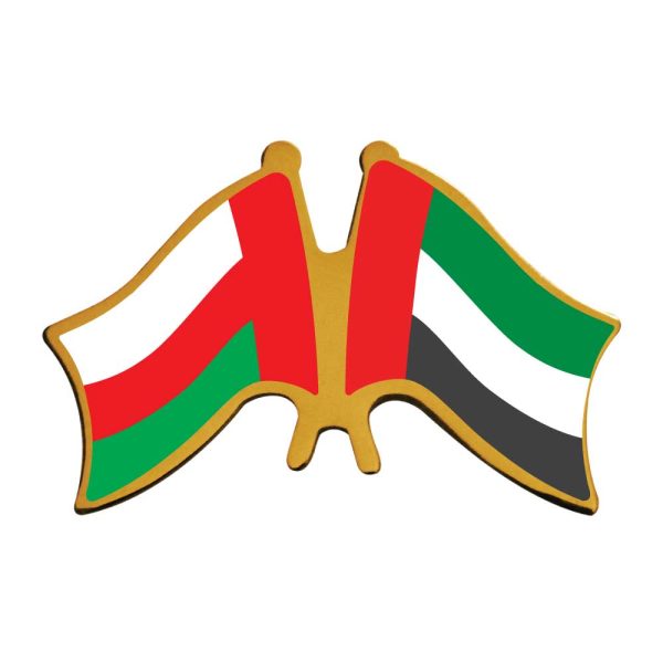 50 Two Flag Pin Badges