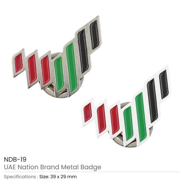 50 UAE National Brand Metal Badges