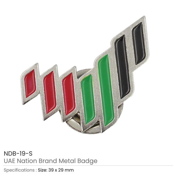 50 UAE National Brand Metal Badges