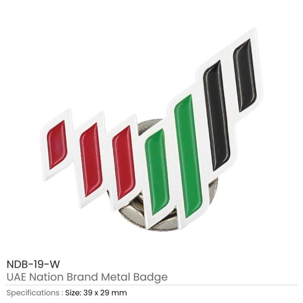 50 UAE National Brand Metal Badges