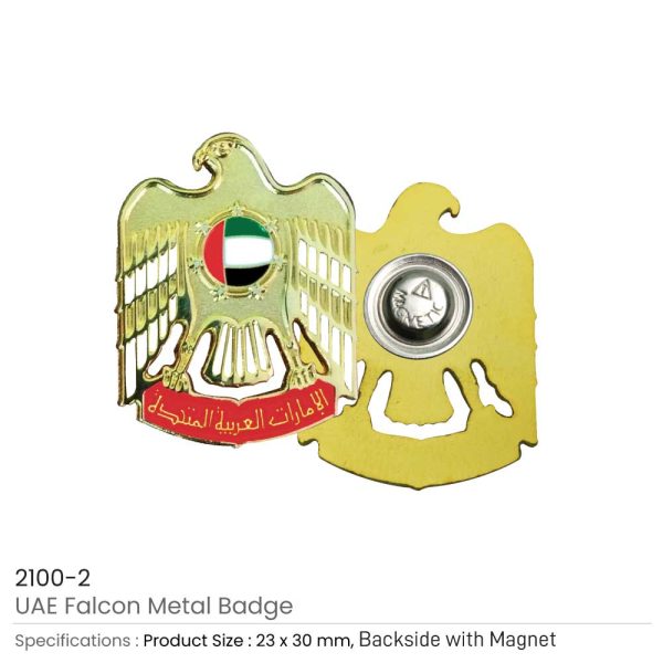 50 UAE Falcon Badges with Magnet - 3D Shape Badges