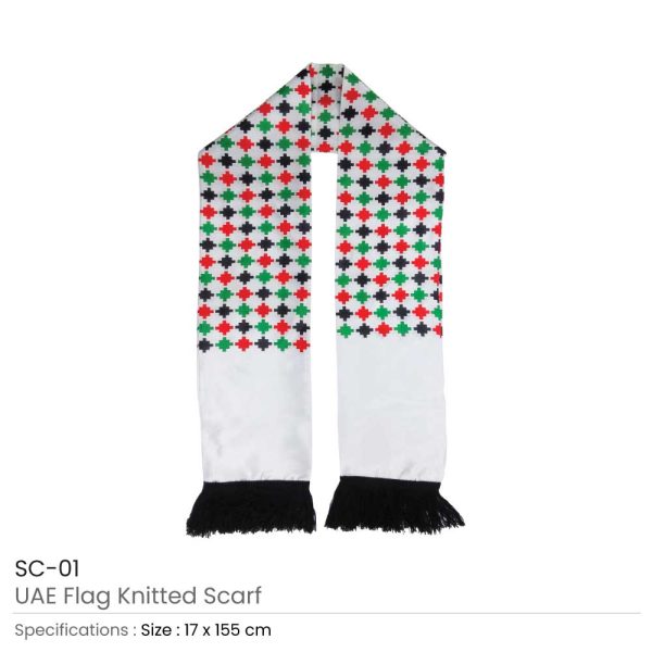 200 UAE Flag Knitted Scarf
