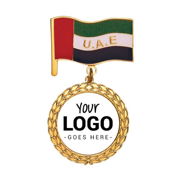 50 UAE Flag and Medal Badges