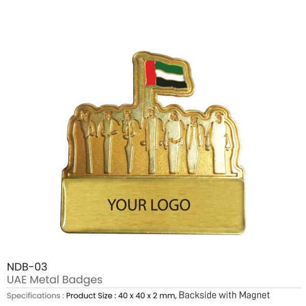 50 UAE Metal Badges