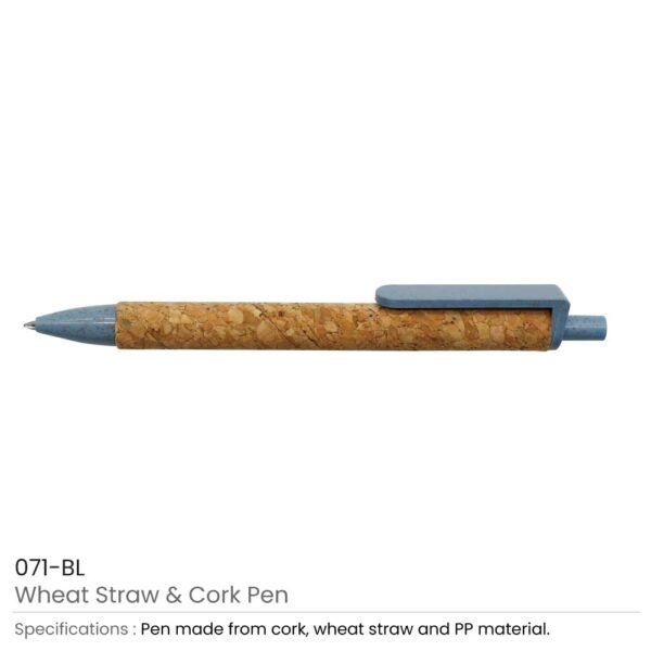 50 Wheat Straw and Cork Pens