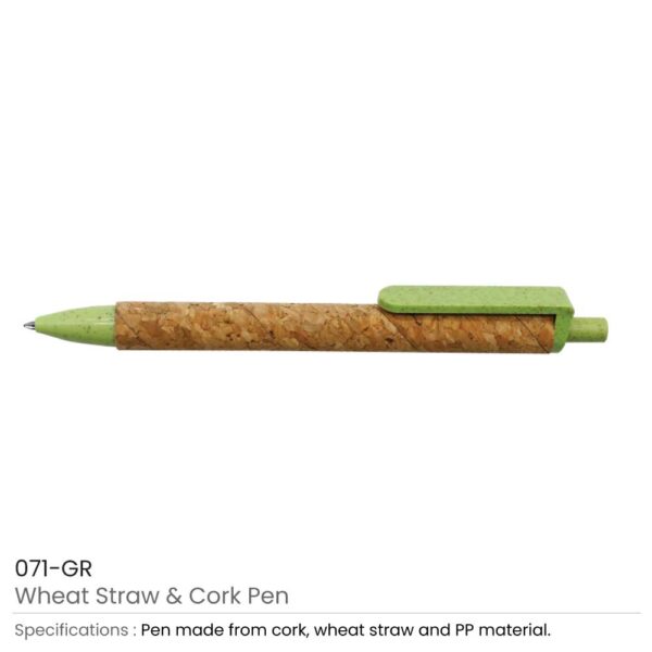 50 Wheat Straw and Cork Pens