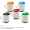36 White Ceramic Mugs with Silicone Cap and Base