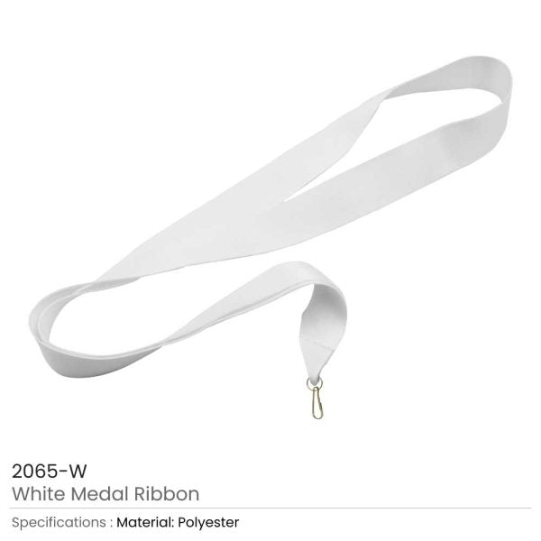 100 White Medal Ribbon
