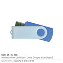 500 White Swivel USB Flash Drives