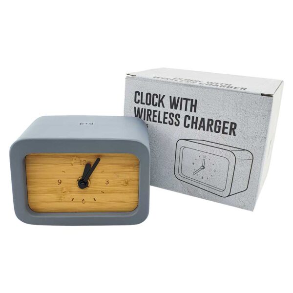 50 Eco-Friendly Wireless Charger with Clock 5W Output