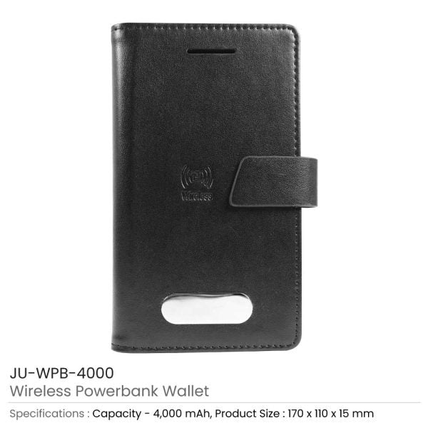 40 Wireless Power Bank Wallet 4000 mAh