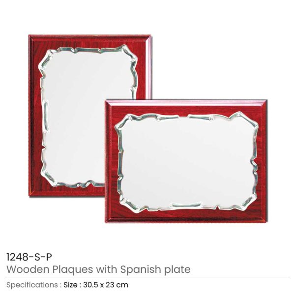50 Wooden Plaques with Spanish Plate