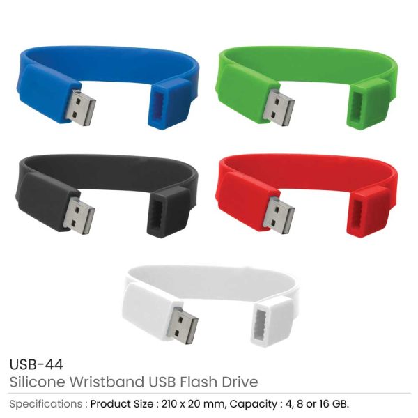 50 Wristbands USB Flash Drives 16GB