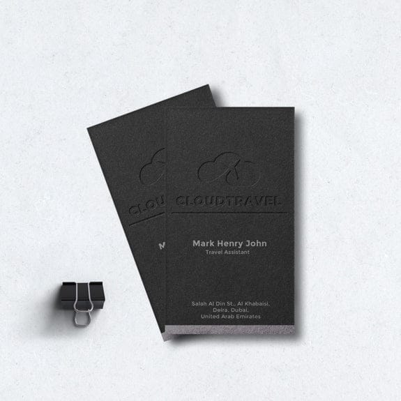 Debossed Business Card