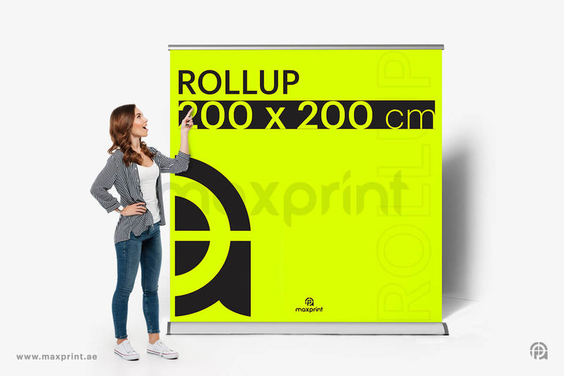 1 Roll up Banner 200 x 200cm