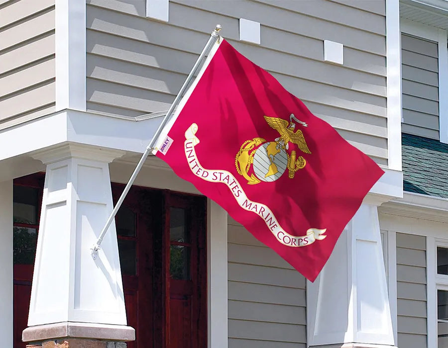 1 Wall Mounted Flag – 150x90 cm Flag with 5m Wall Mounting Pole